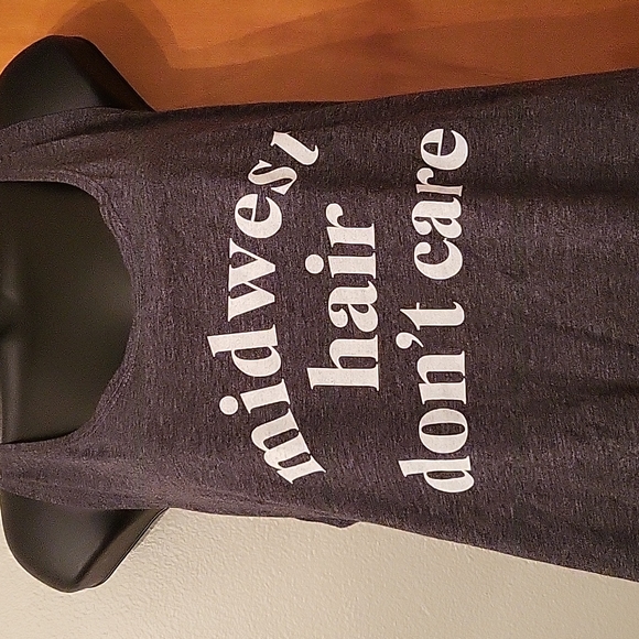 Womens "Midwest Hair Don't Care" Tank Top - Picture 2 of 3